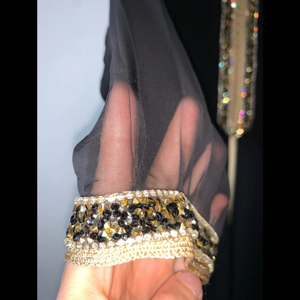 Black Moroccan kaftan - Picture 3 of 10